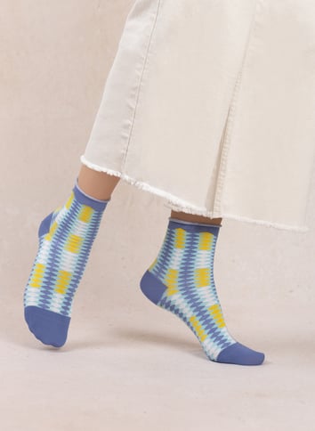 Sokken met print - katoenblend BLEUFORET Violet